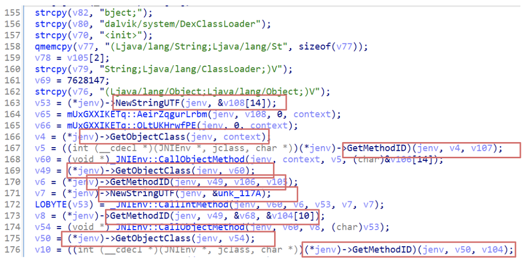 Figure 4: JNIEnv type structure set