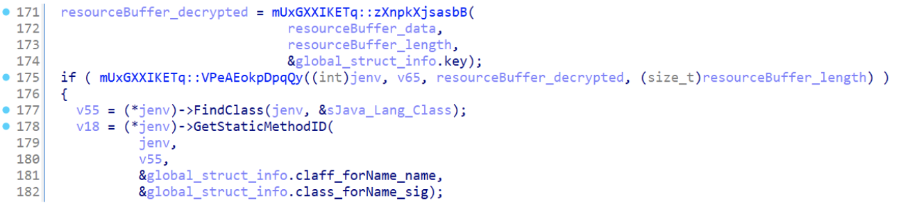 Figure 10: Payload decryption function