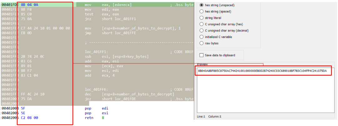 Figure 2: Select code to emulate